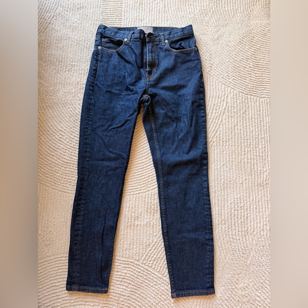 Everlane Straight-Leg Jeans in Dark Blue Wash
